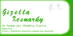 gizella kesmarky business card