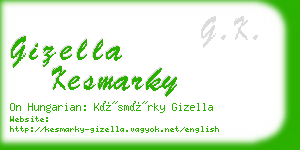 gizella kesmarky business card